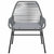 7 Piece Garden Dining Set with Cushions Grey Poly Rattan Glass