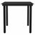 3 Piece Garden Dining Set with Cushions Black Poly Rattan Glass