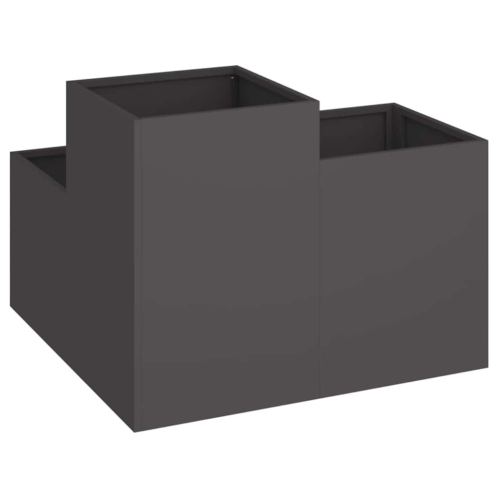 Garden Planter Black 80 x 80 x 60 cm Steel
