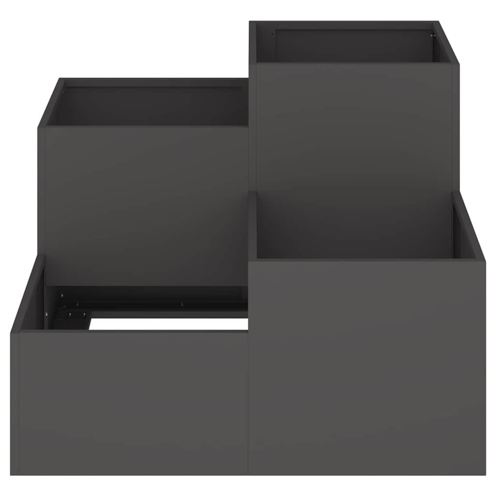 Garden Planter Black 80 x 80 x 60 cm Steel