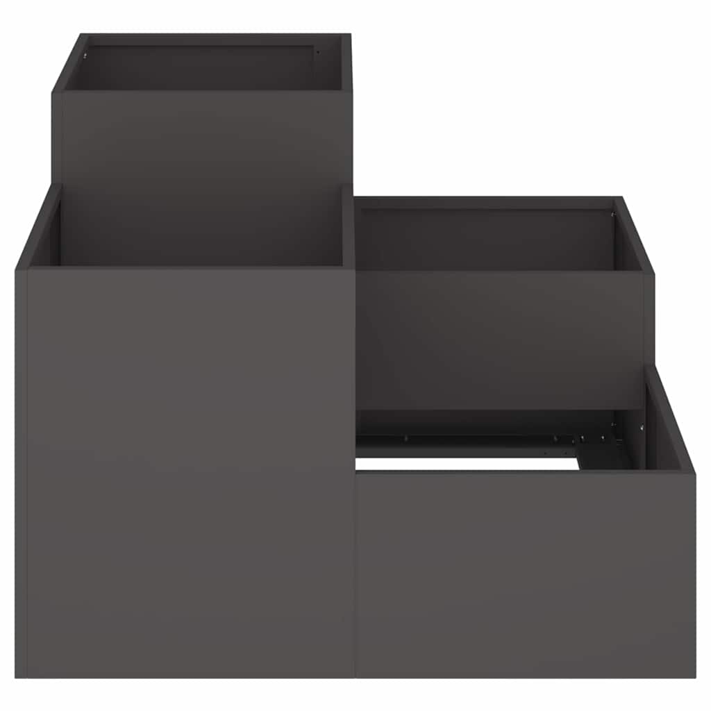Garden Planter Black 80 x 80 x 60 cm Steel