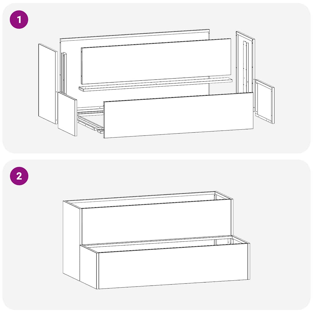 Garden Planter Anthracite 100 x 60 x 45 cm Cold-rolled Steel