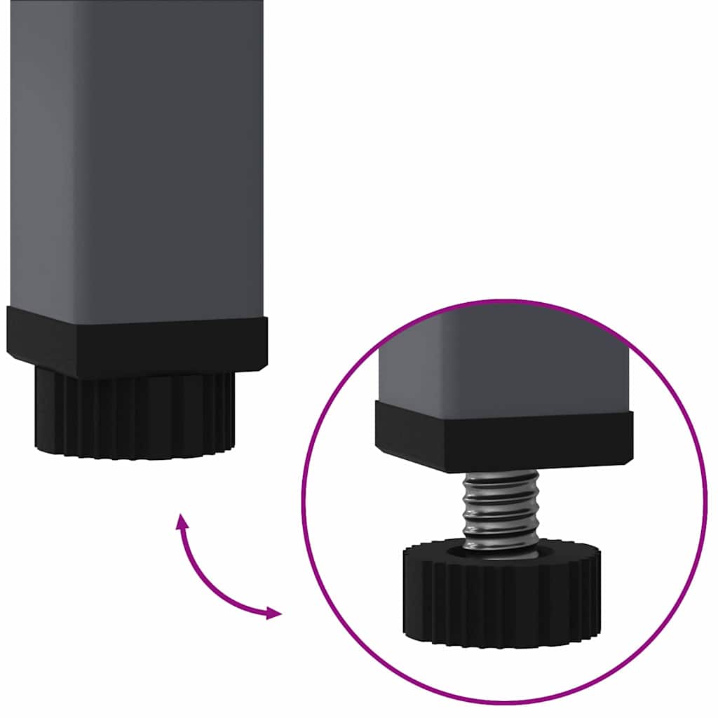 Raised Garden Planter Anthracite 100 x 26 x 82 cm Steel