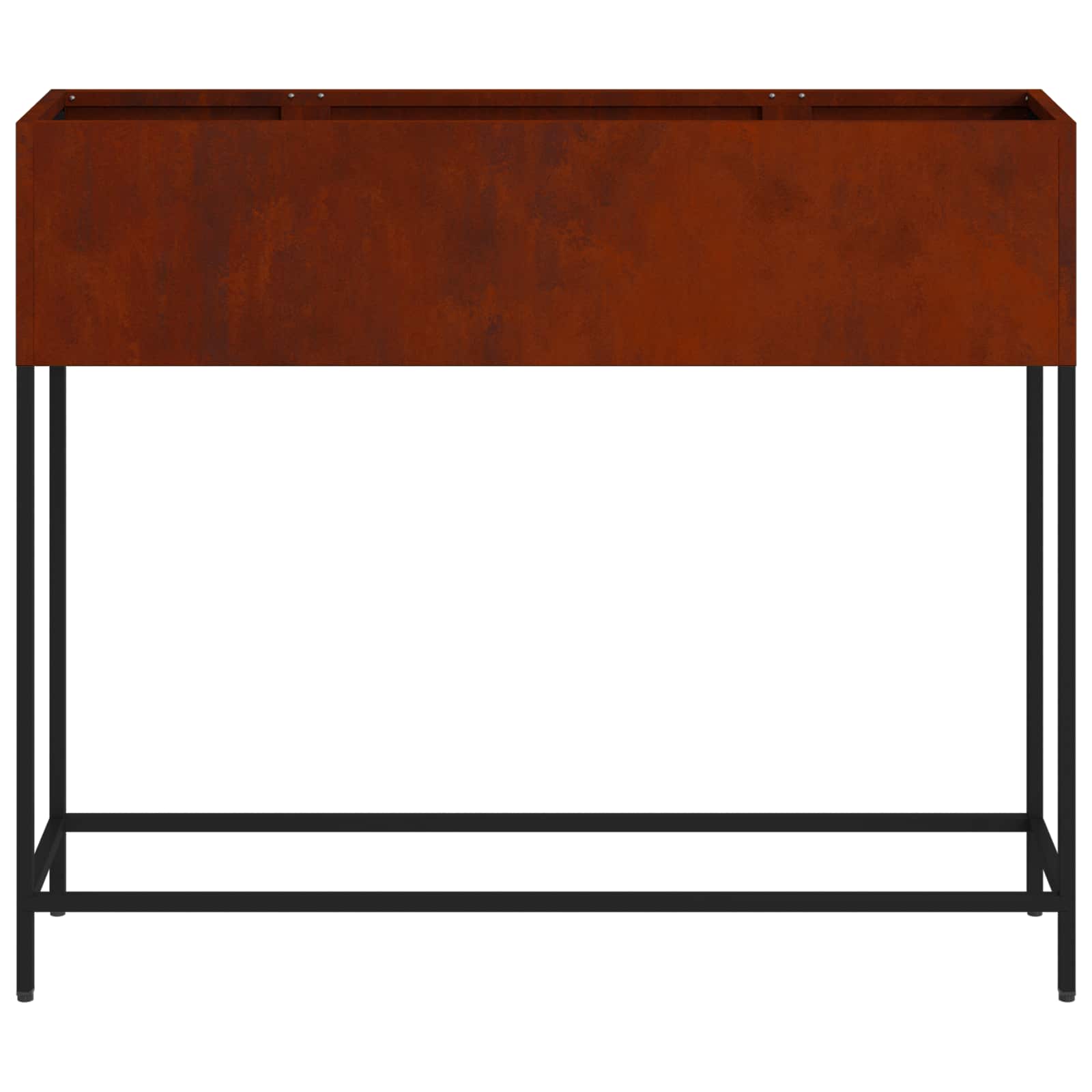 Raised Garden Planter Rusty 100 x 26 x 82 cm Weathering Steel