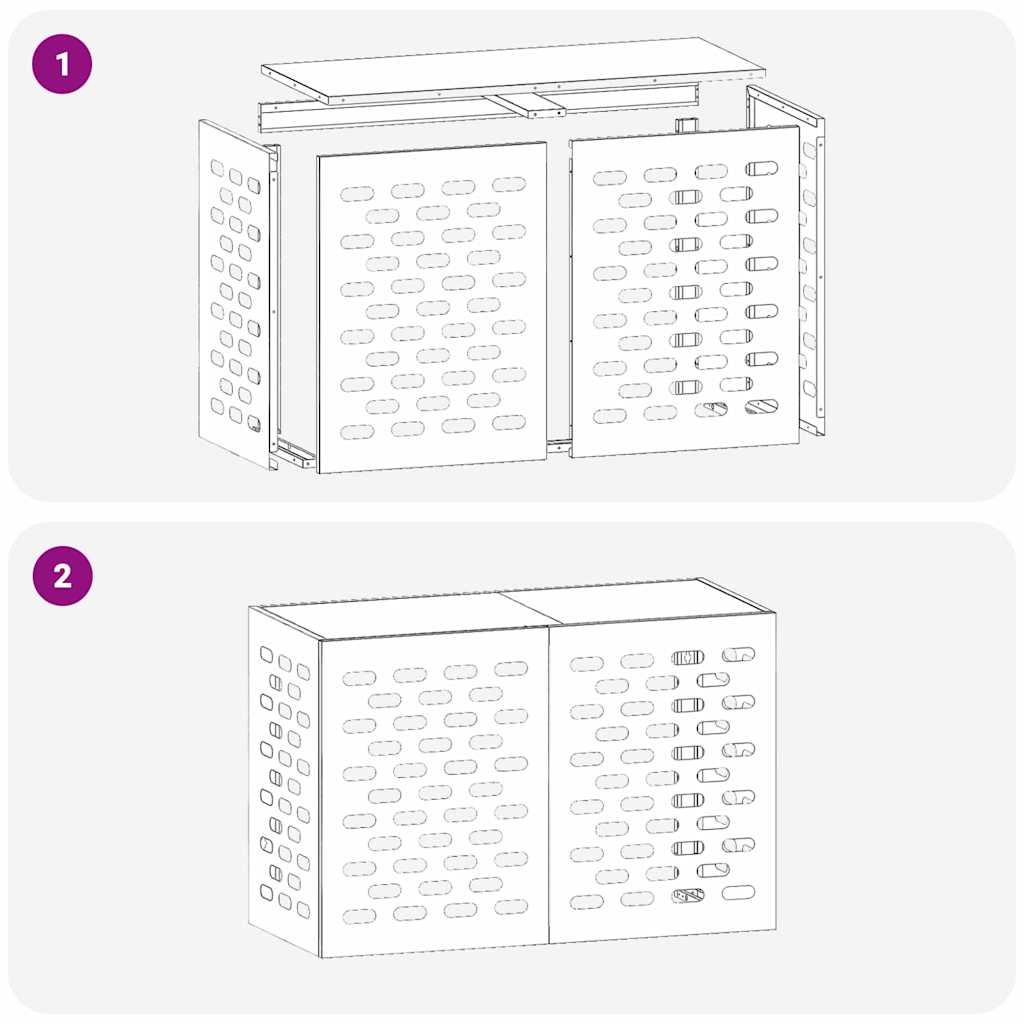 Air Conditioner Cover Anthracite 90 x 40 x 60 cm Steel