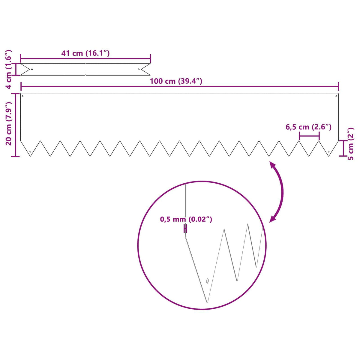 Lawn Edging 30 pcs Brown 100 x 0.05 x 20 cm Weathering Steel