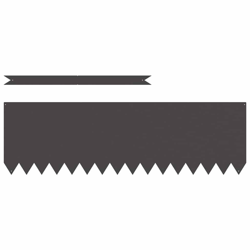Lawn Edging 20 pcs Black 100 x 0.05 x 20 cm Cold Rolled Steel