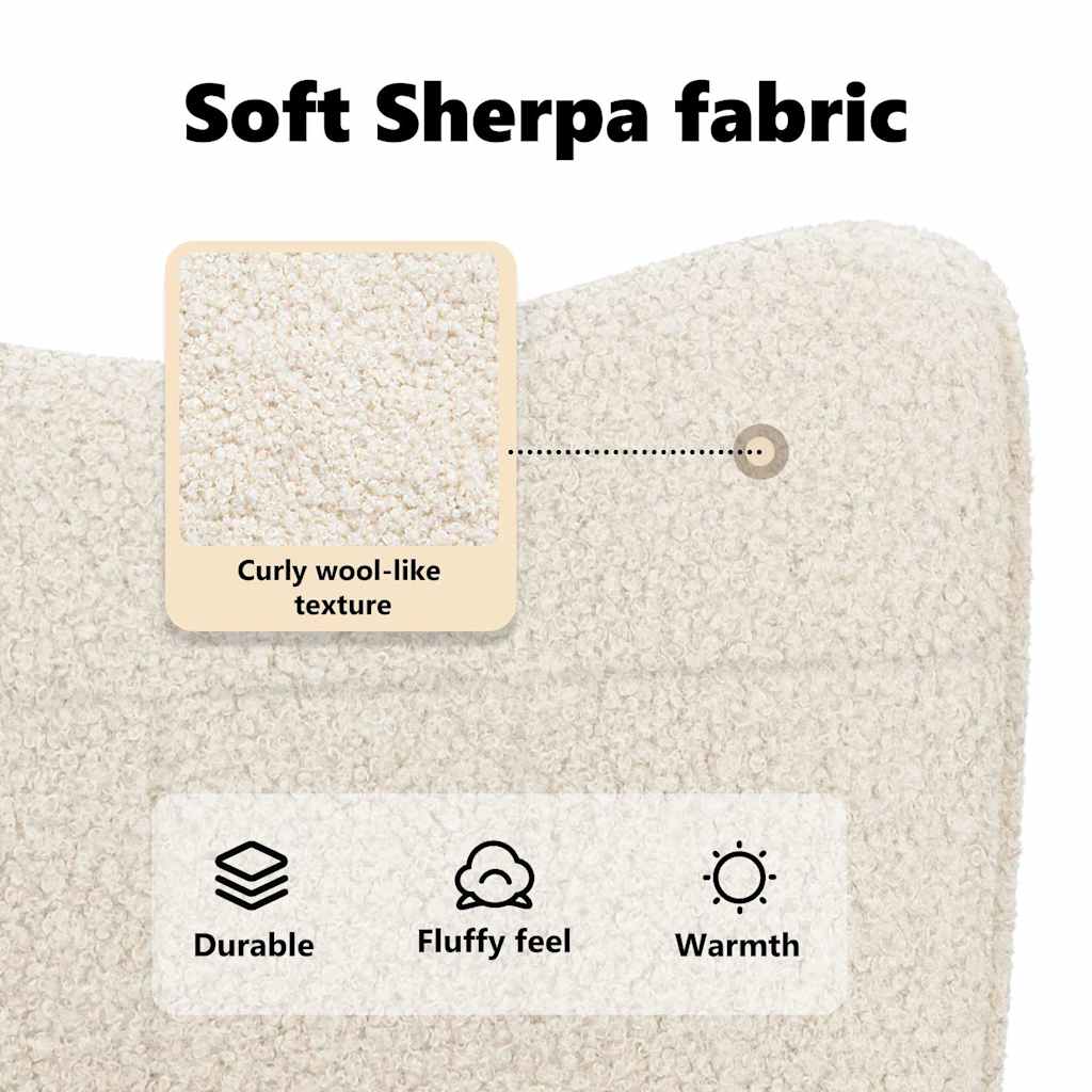 Armchair Cream 62 x 67 x 95,5 cm Sherpa Fabric