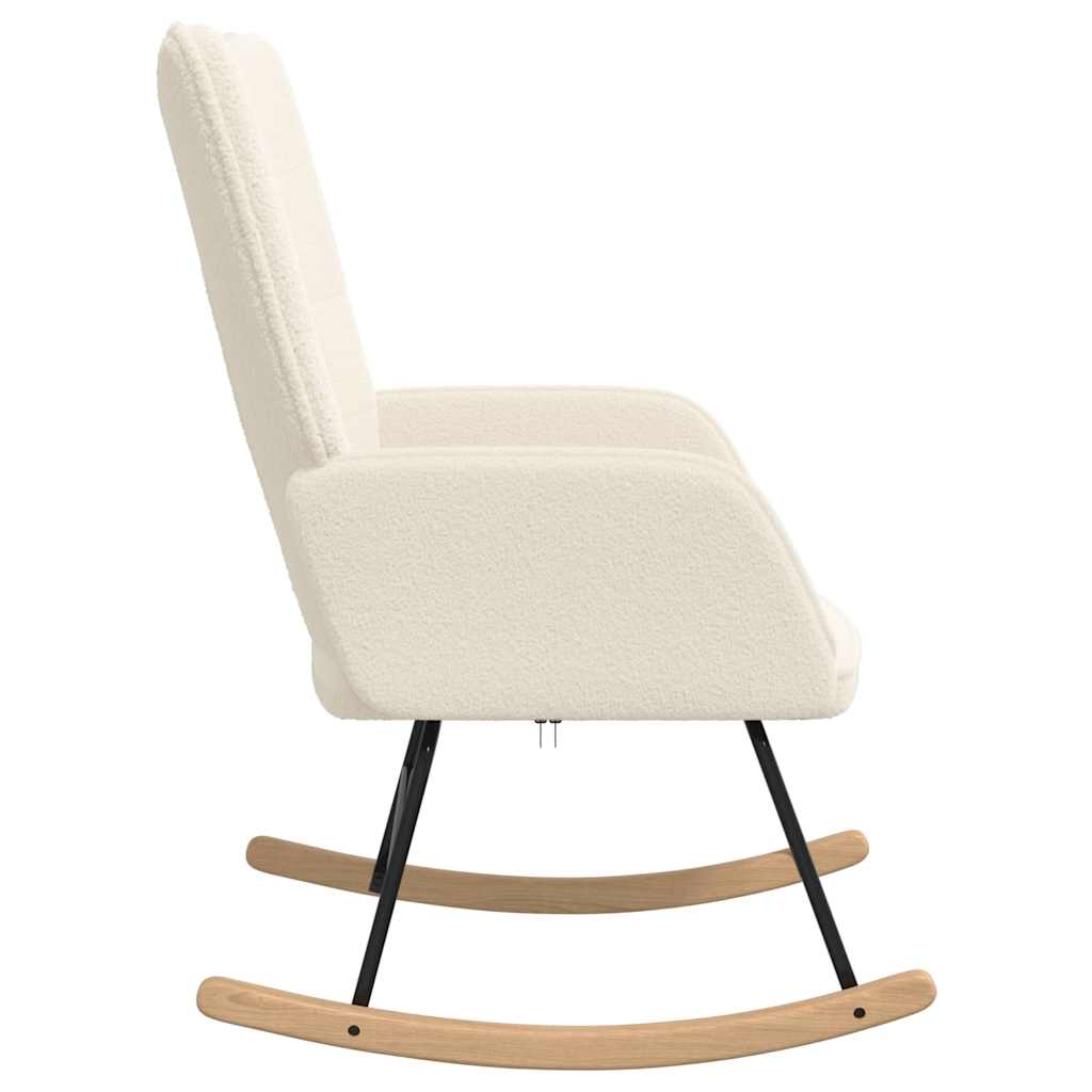 Rocking Chair Cream Sherpa Fabric
