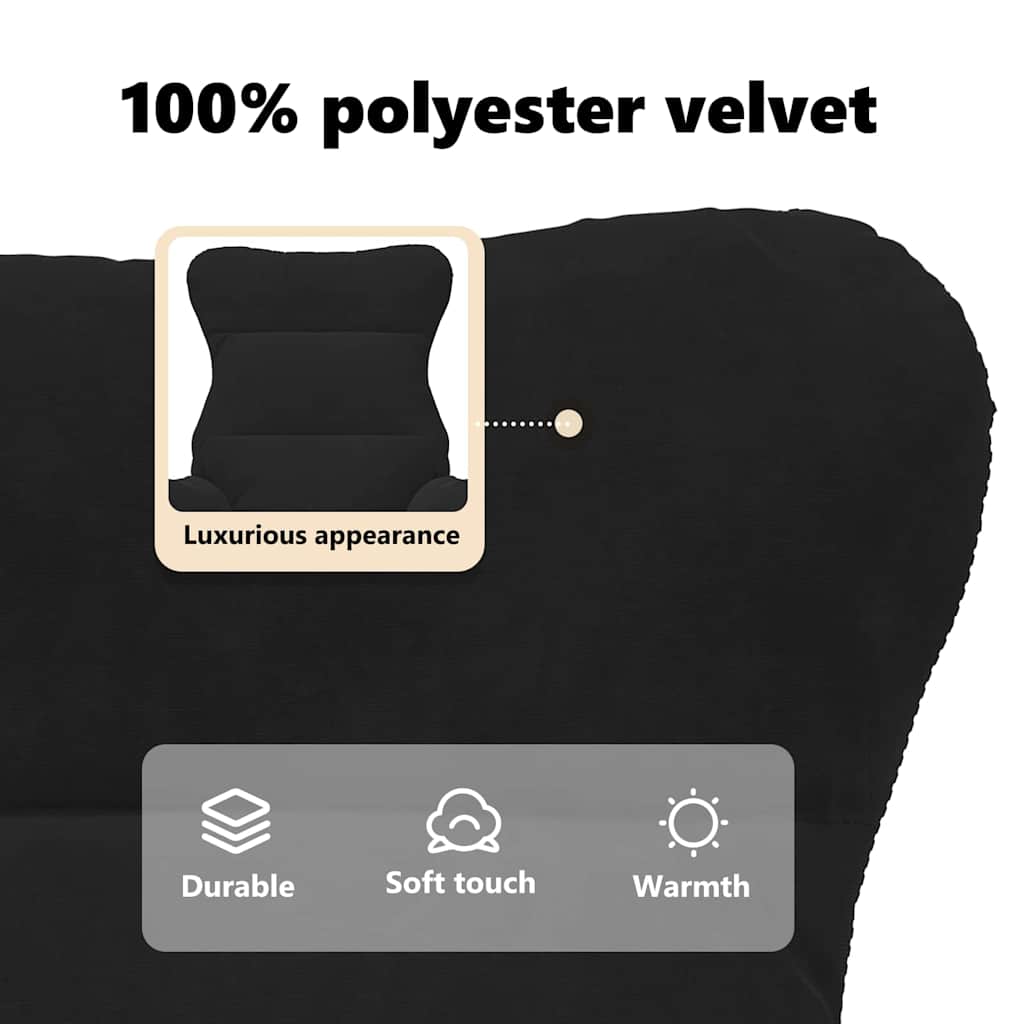 Armchair Black 69 x 74 x 93 cm Velvet