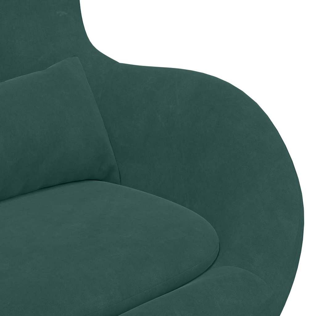 Egg Chair Dark Green Velvet