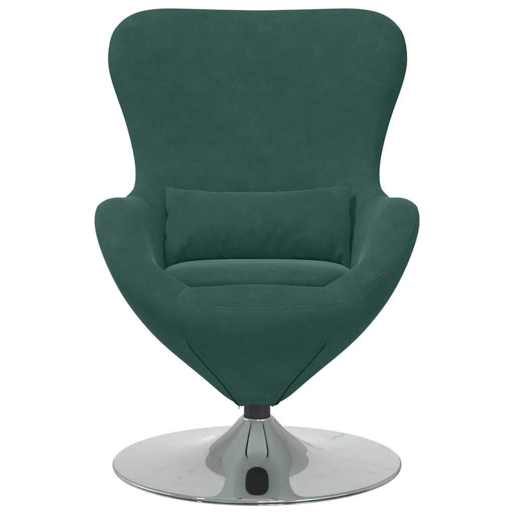 Egg Chair Dark Green Velvet