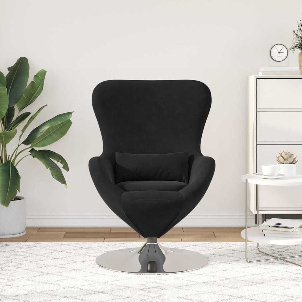 Egg Chair Black Velvet