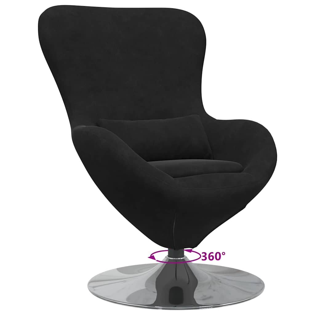 Egg Chair Black Velvet