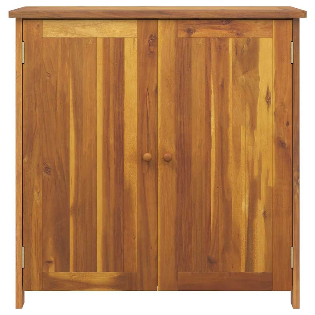 Garden Cabinet with Shelf with Door Natural Solid Acacia Wood