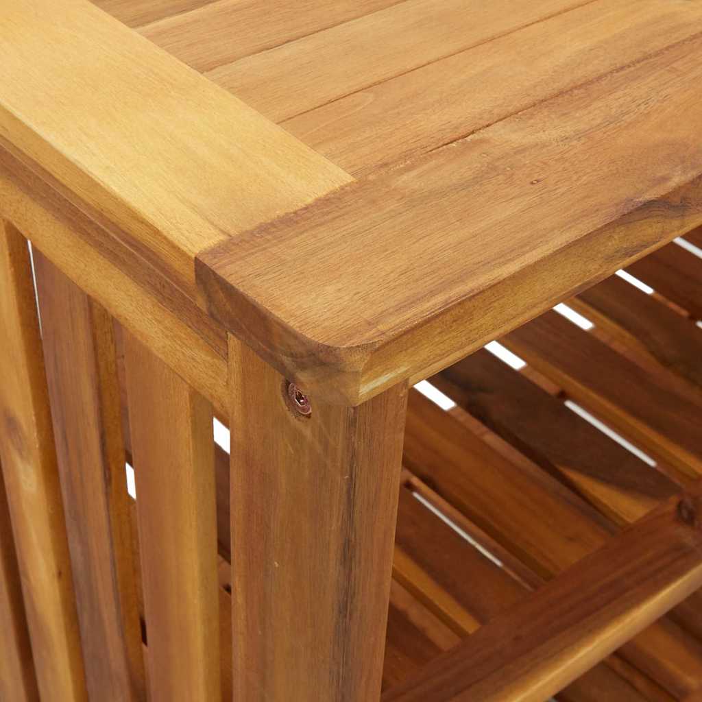 Garden Cabinet Natural 90 x 40 x 90cm Solid Acacia Wood