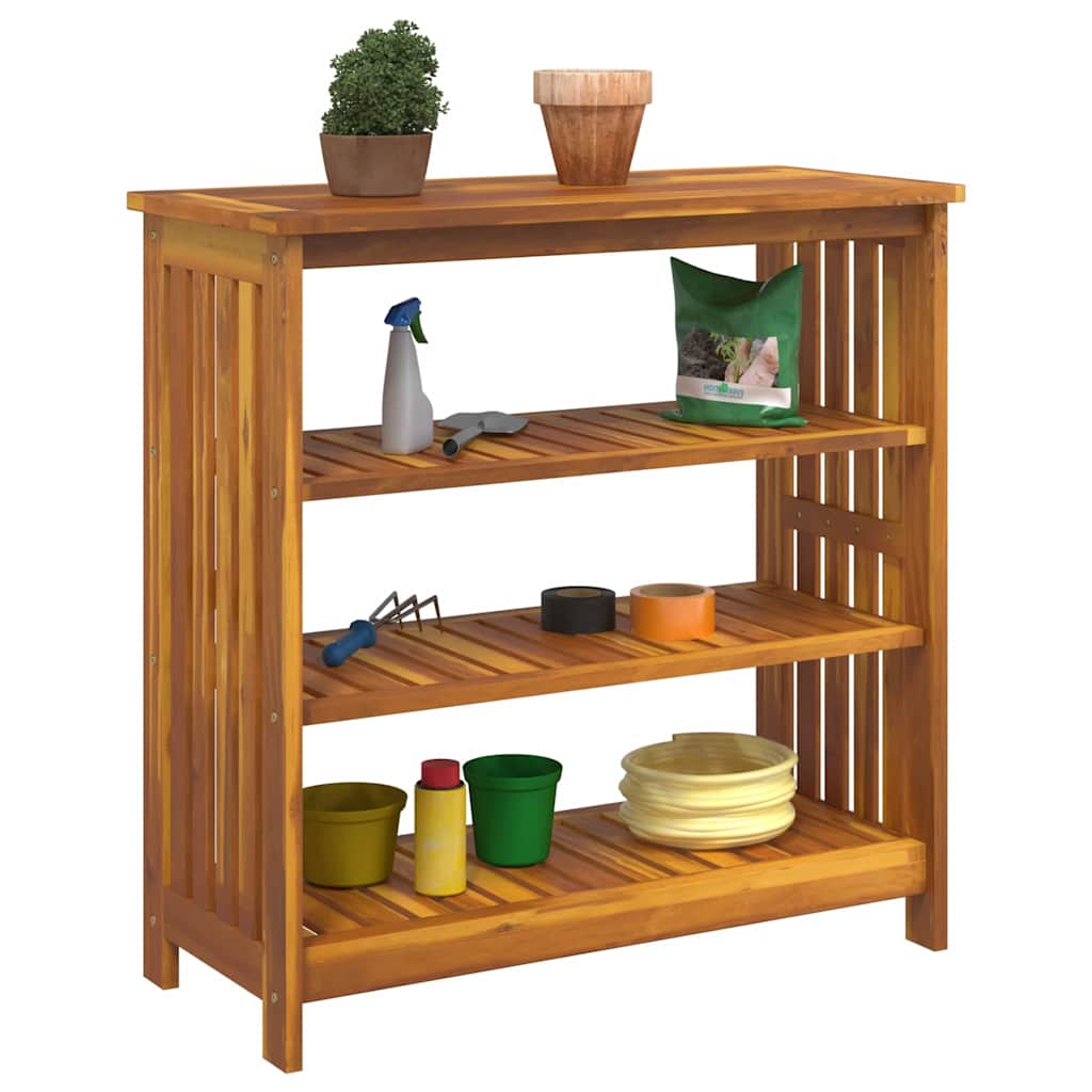 Garden Cabinet Natural 90 x 40 x 90cm Solid Acacia Wood