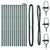 Fence Posts Manual 13 pcs Green Ø32mm 100 cm Galvanised steel
