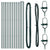 Fence Posts Manual 13 pcs Green Ø32mm 190 cm Galvanised steel