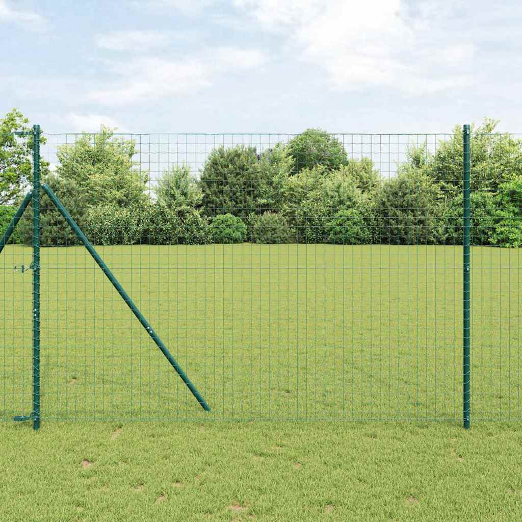 Fence Posts Manual 7 pcs Green Ø32mm 200 cm Galvanised steel