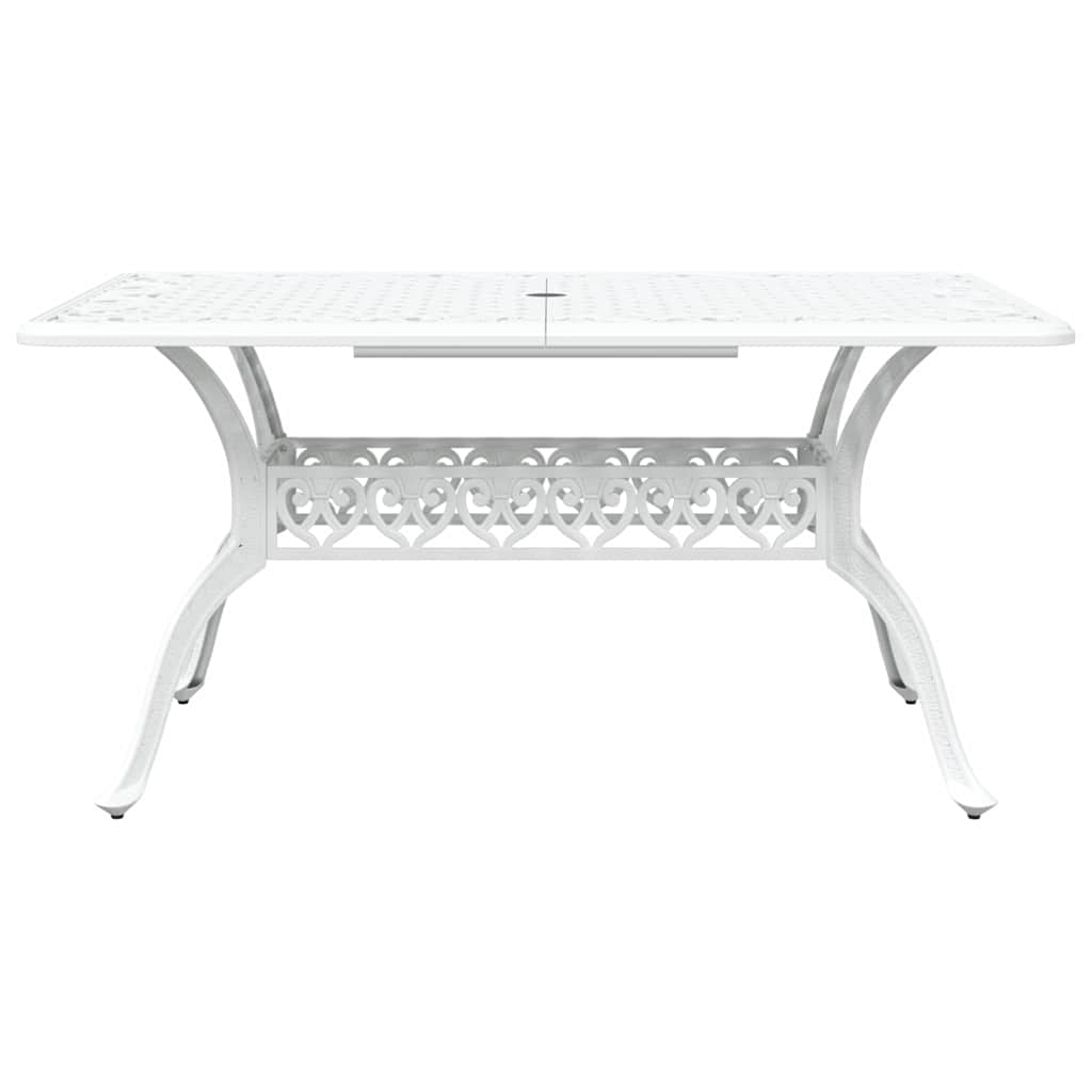 Garden Dining Set 5 pcs White Aluminium