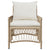Garden Chair Beige 60 x 70 x 78cm Poly Rattan