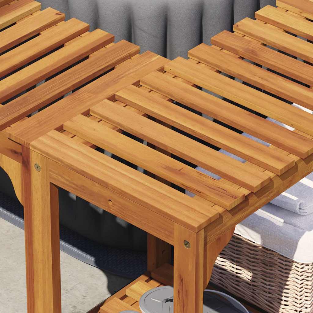 Hot Tub Surround Brown 255 x 255 x 55,5 cm Solid Acacia Wood