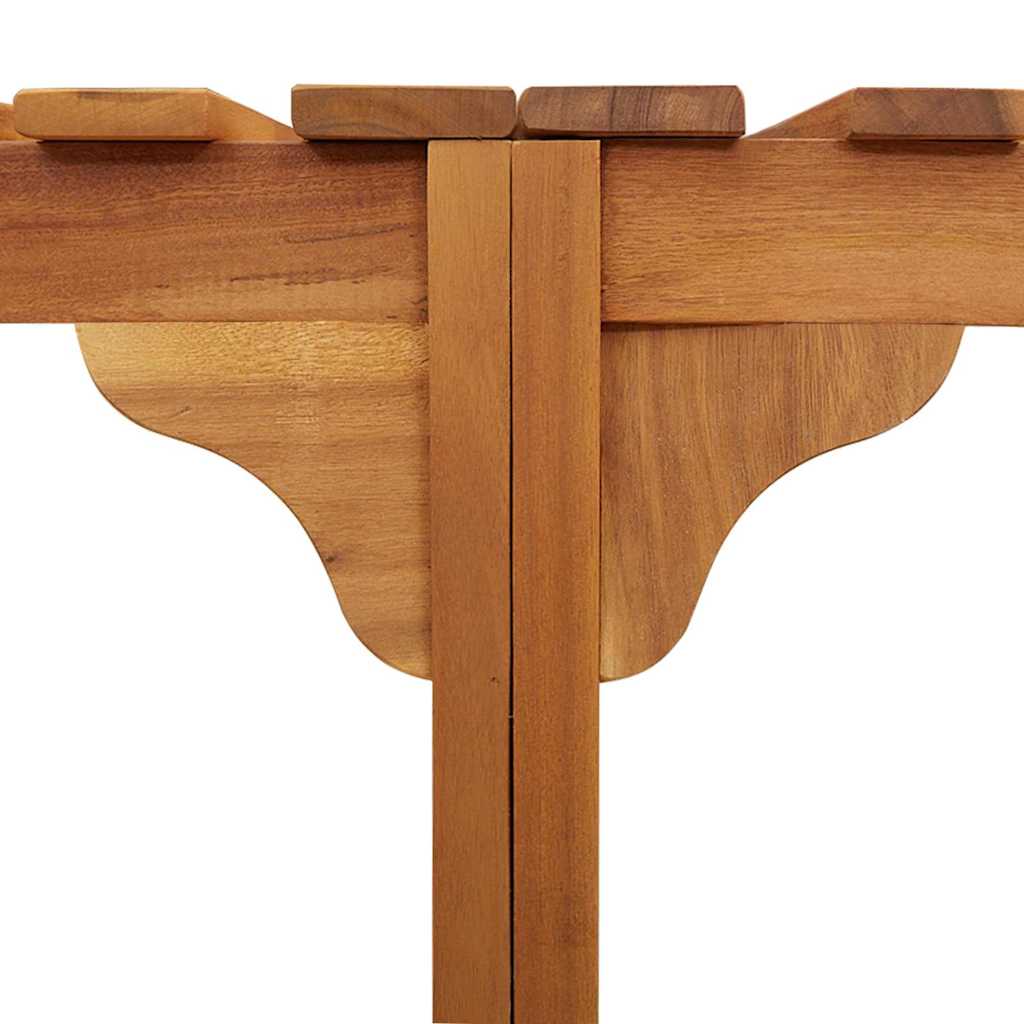 Hot Tub Surround Brown Ø255 x 55,5 cm Solid Acacia Wood