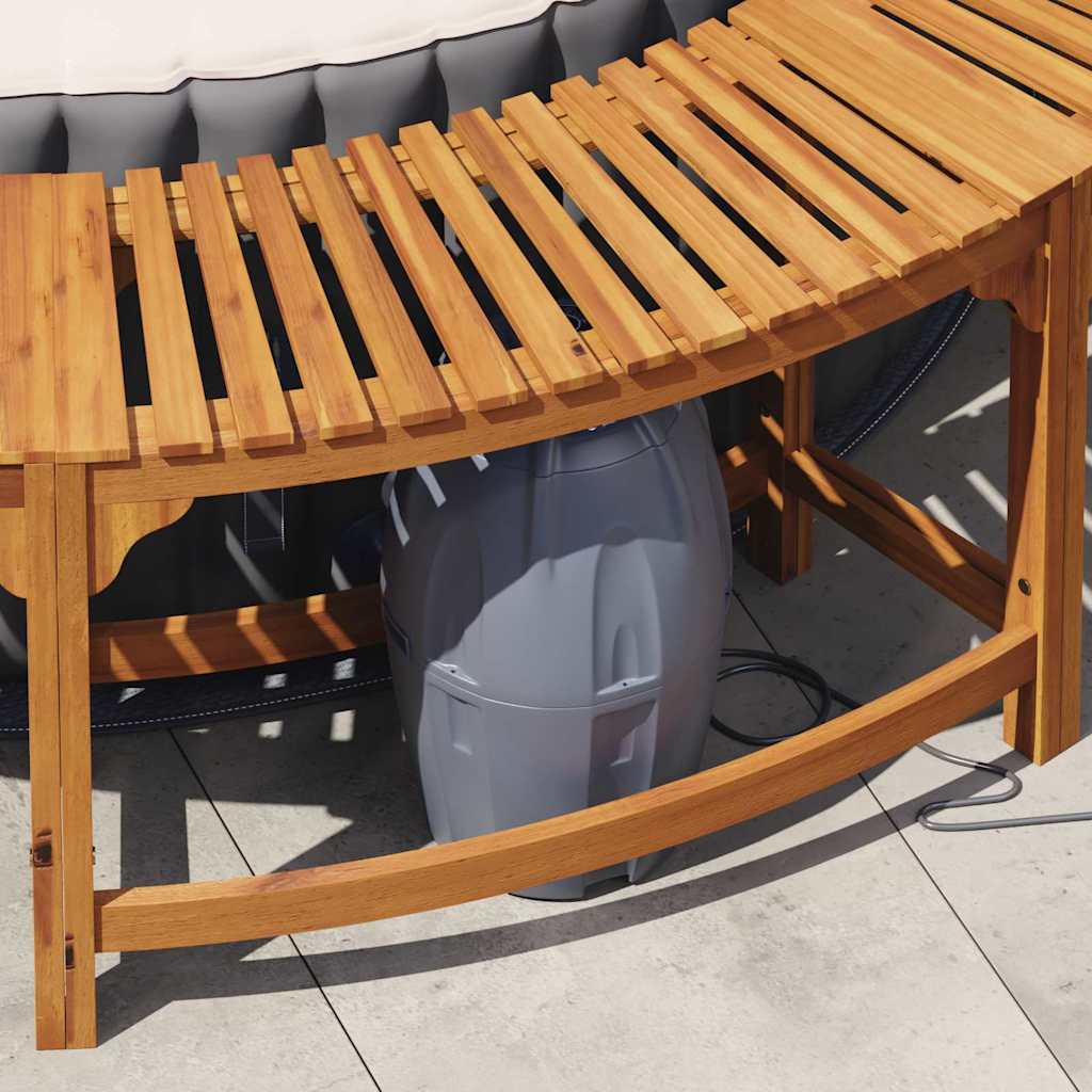 Hot Tub Surround Brown Ø255 x 55,5 cm Solid Acacia Wood