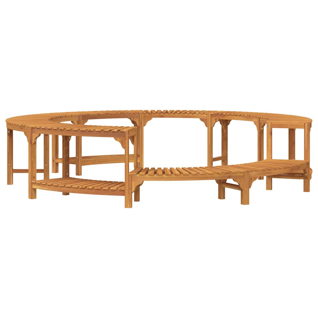 Hot Tub Surround Brown Ø255 x 55,5 cm Solid Acacia Wood