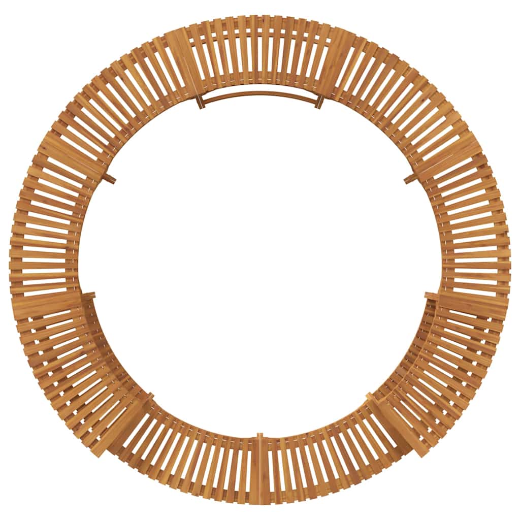 Hot Tub Surround Brown Ø255 x 55,5 cm Solid Acacia Wood
