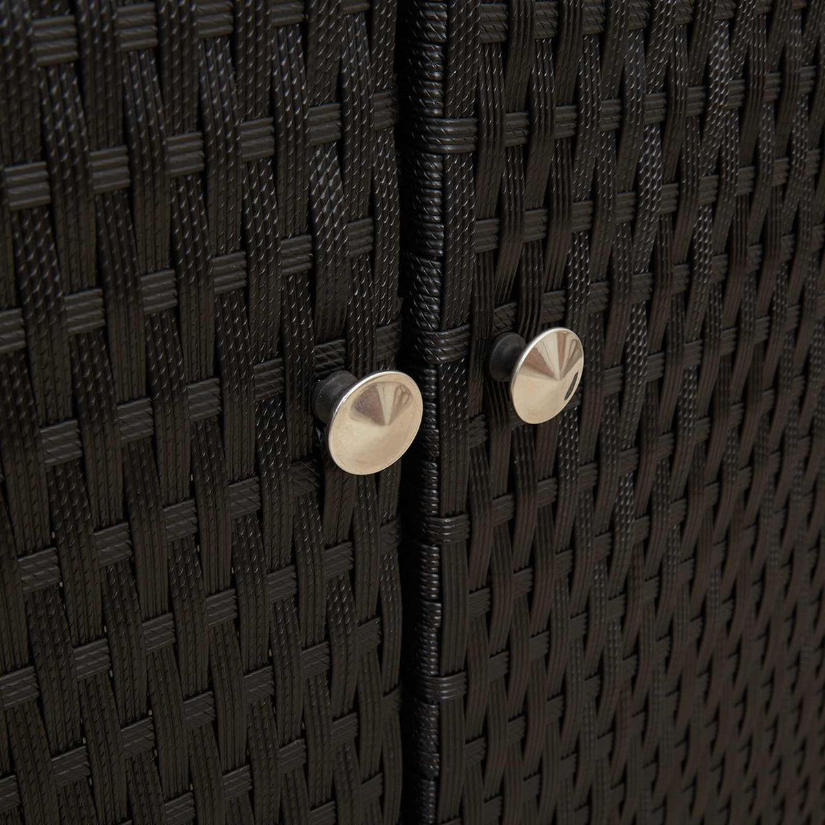Storage Cabinet with Shelf Black 100 x 36 x 102 cm Rattan