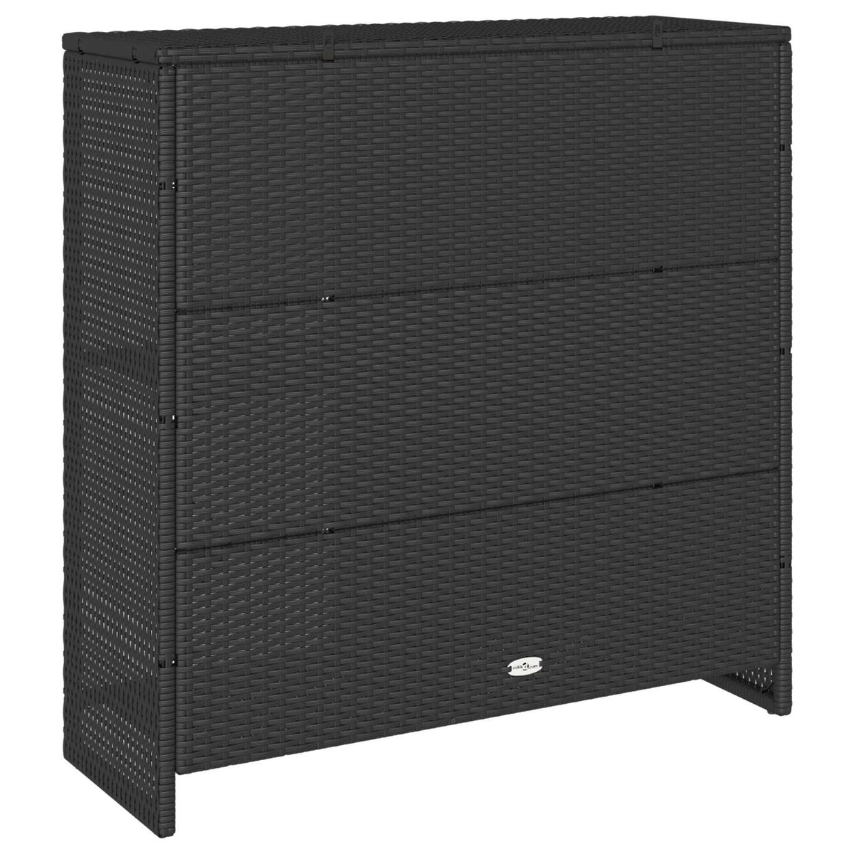 Storage Cabinet with Shelf Black 100 x 36 x 102 cm Rattan