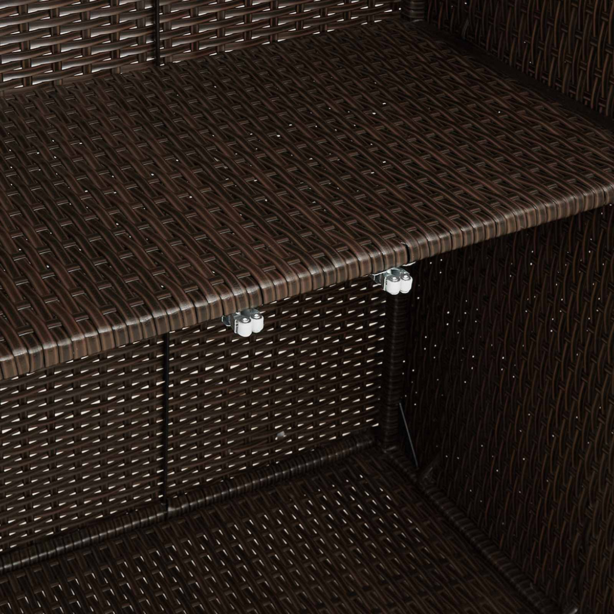 Storage Cabinet with Shelf Brown 100 x 36 x 102 cm Rattan