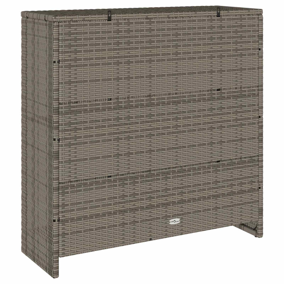 Storage Cabinet with Shelf Grey 100 x 36 x 102 cm Rattan