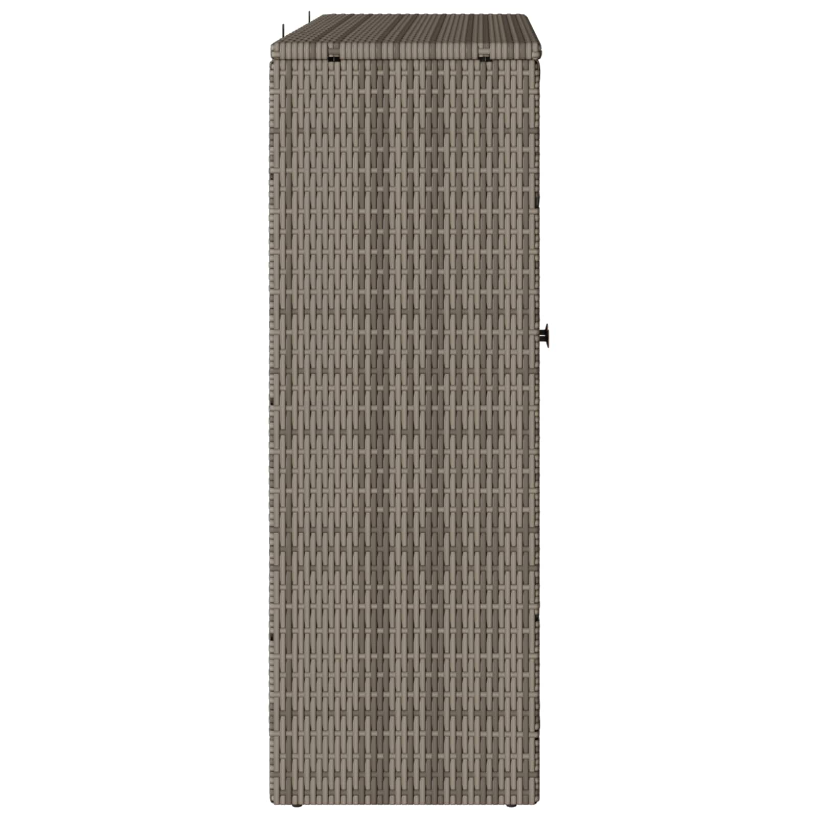 Storage Cabinet with Shelf Grey 100 x 36 x 102 cm Rattan