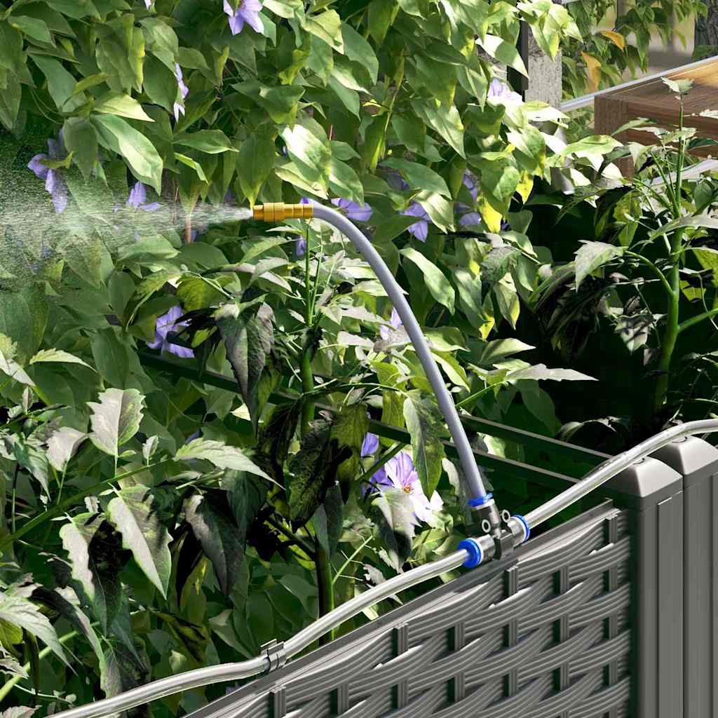 Garden Planter 3 pcs Black 120 x 40 x 126 cm Plastic