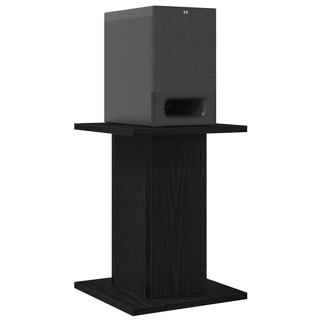 Speaker Stands 2 pcs Black Oak 30 x 30 x 40 cm Engineered Wood