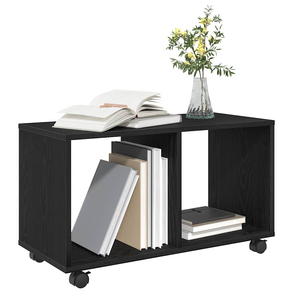 End Table Black Oak 72 x 33 x 42,5 cm Engineered wood