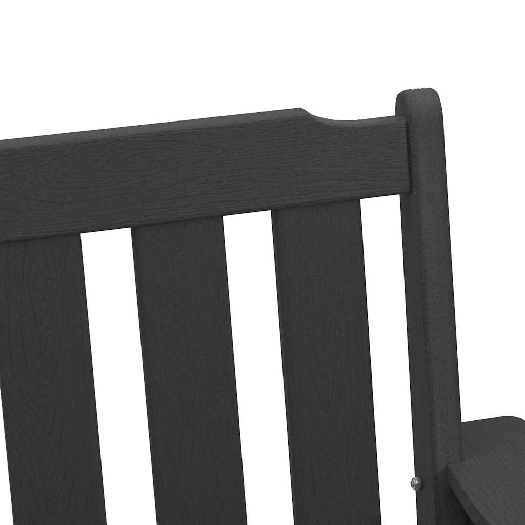 Garden Dining Chair. 2 pcs Black 65.5 x 59 x 88 cm HDPE