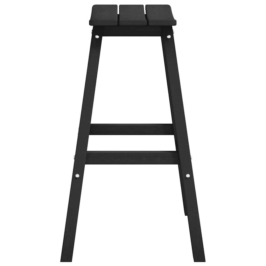 Bar Stool 2 pcs Black 52 x 43 x 73,5 cm HDPE