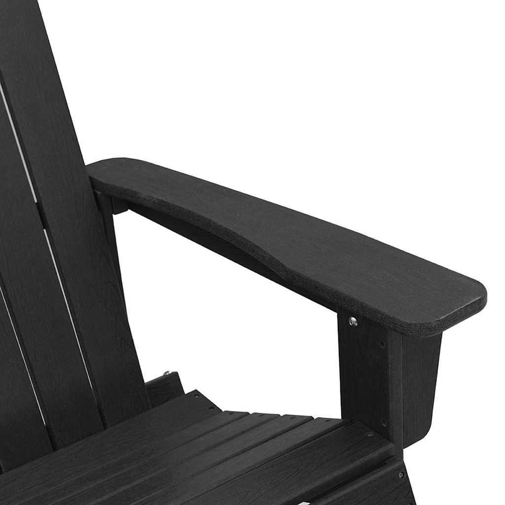 Adirondack Rocking Chair Black 92 x 73.5 x 92 cm HDPE