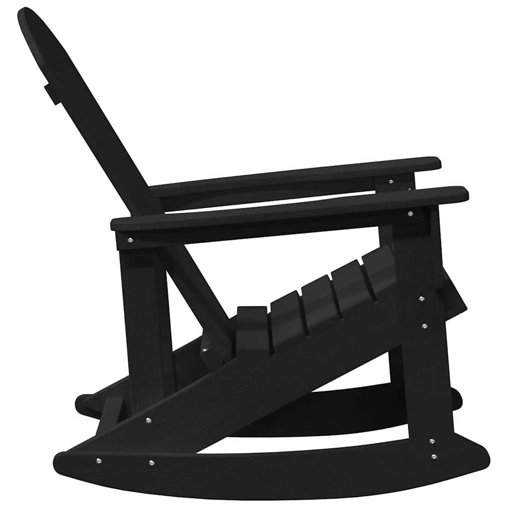 Adirondack Rocking Chair Black 92 x 73.5 x 92 cm HDPE