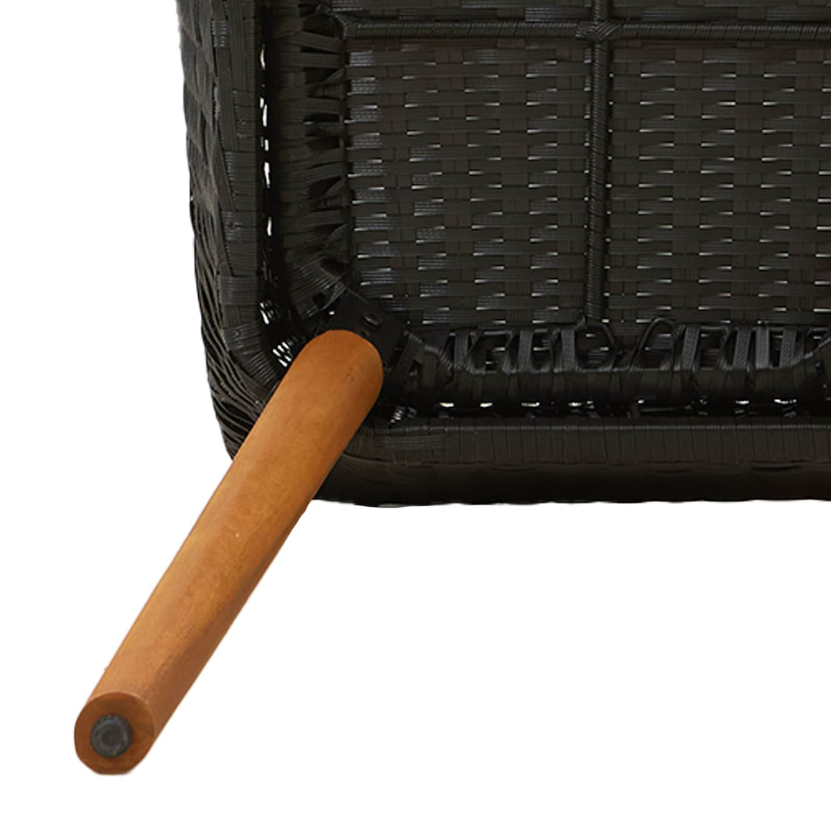 Garden Chair 2 pcs Black Poly Rattan