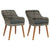 Garden Chair 2 pcs Grey 55 x 62.5 x 82cm Poly Rattan