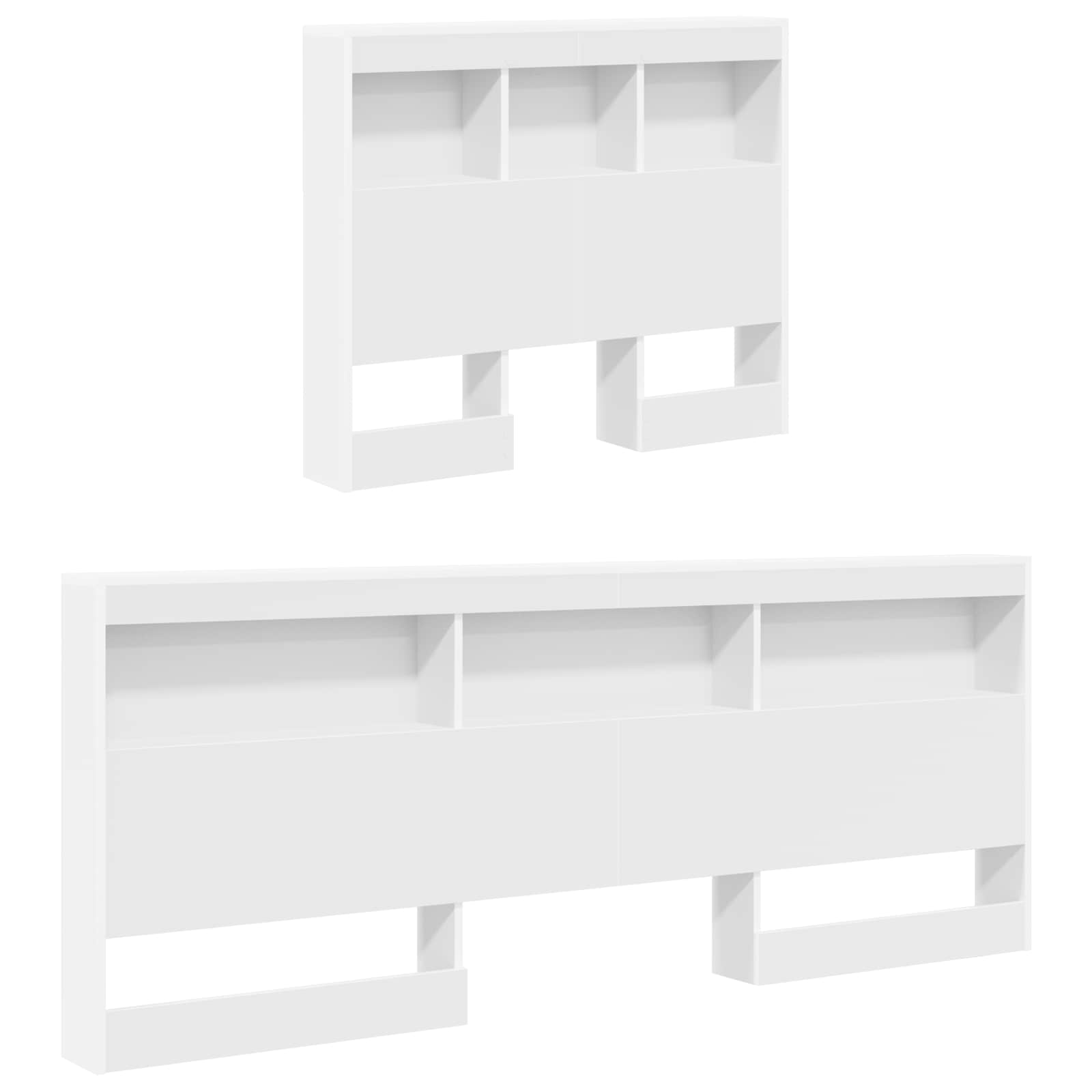 Storage Headboard White 90 cm Engineered Wood