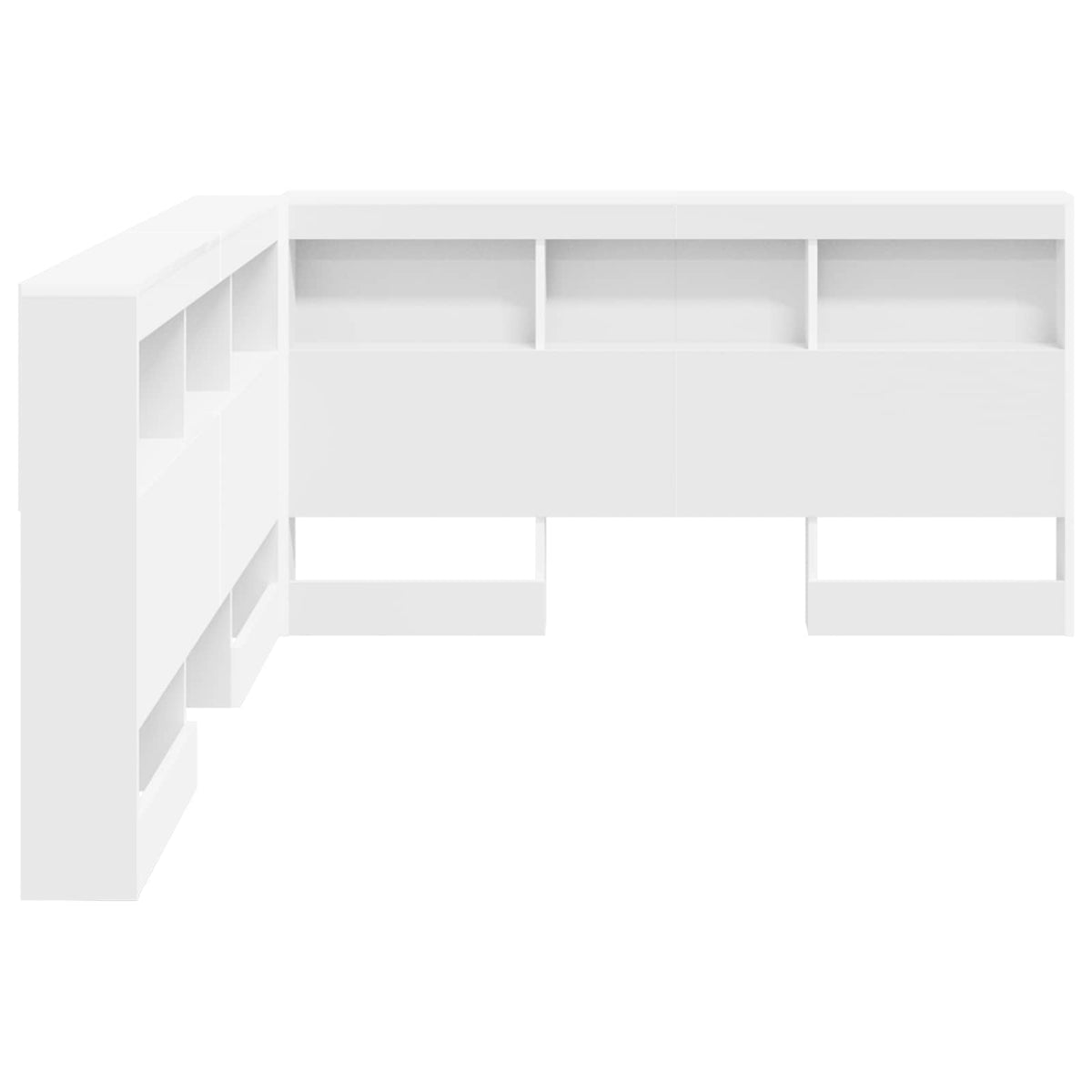 Storage Headboard with Shelf White 140 cm Engineered Wood