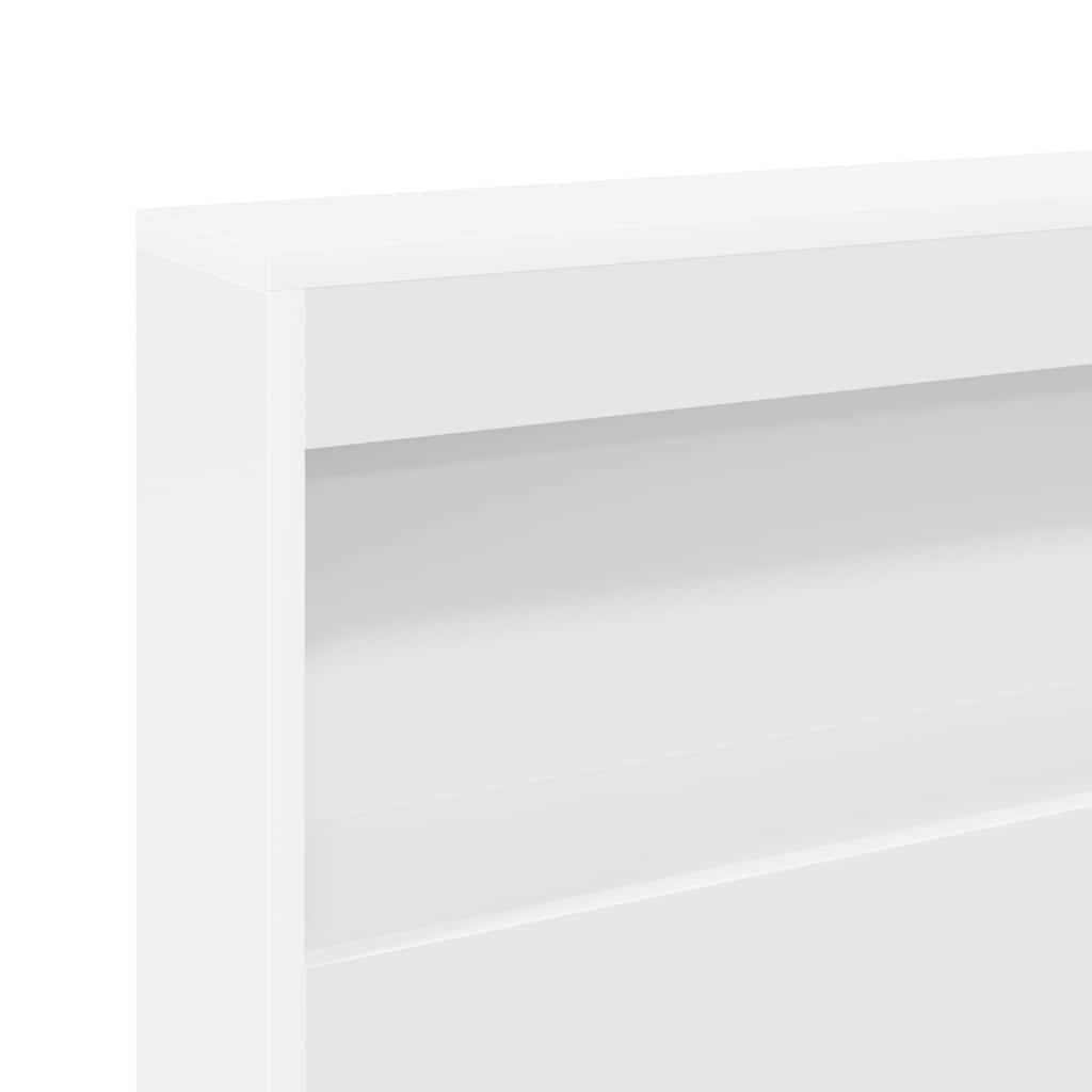 Bookcase Bed with Shelf White 180 x 200 cm Engineered Wood