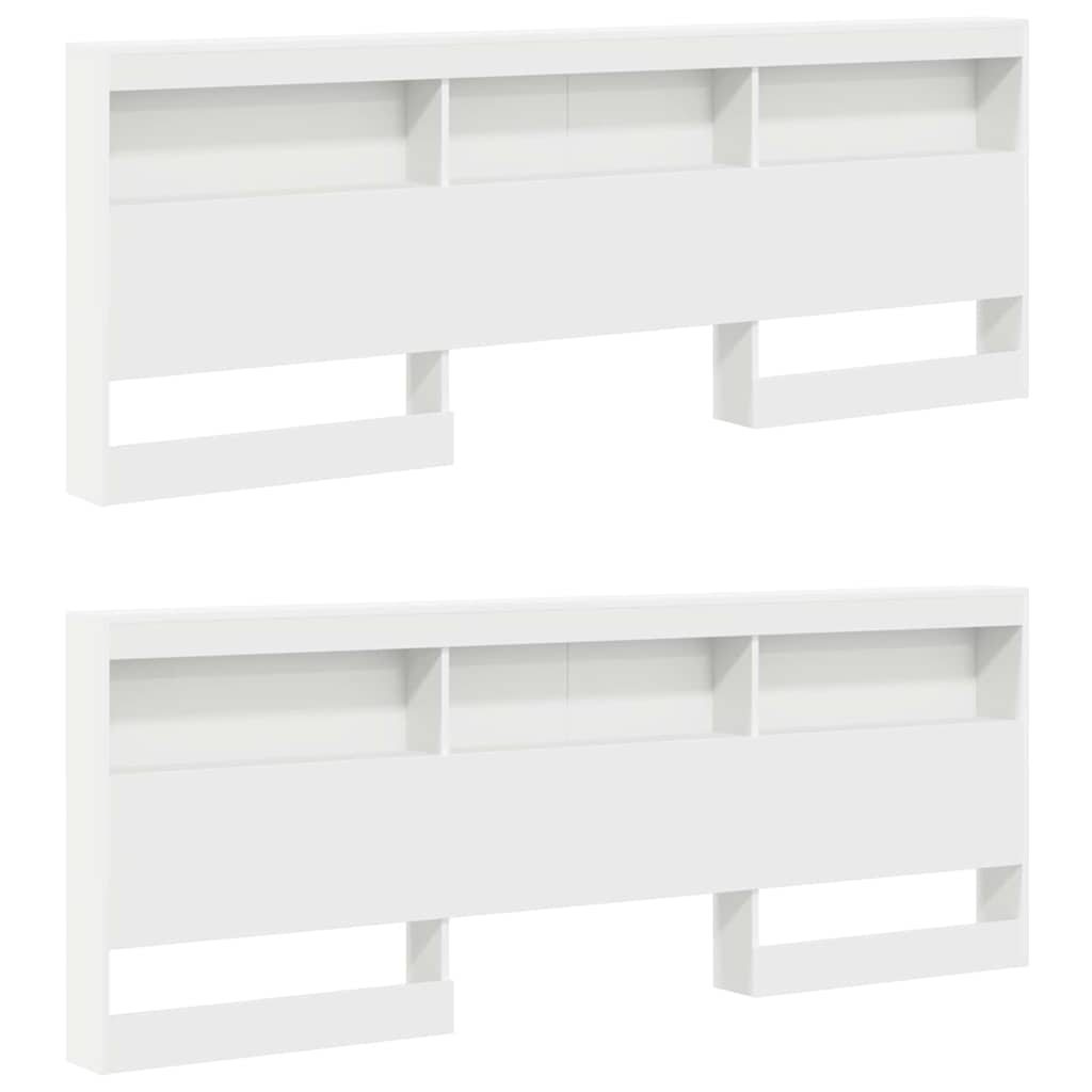 Bookcase Bed with Shelf White 180 x 200 cm Engineered Wood