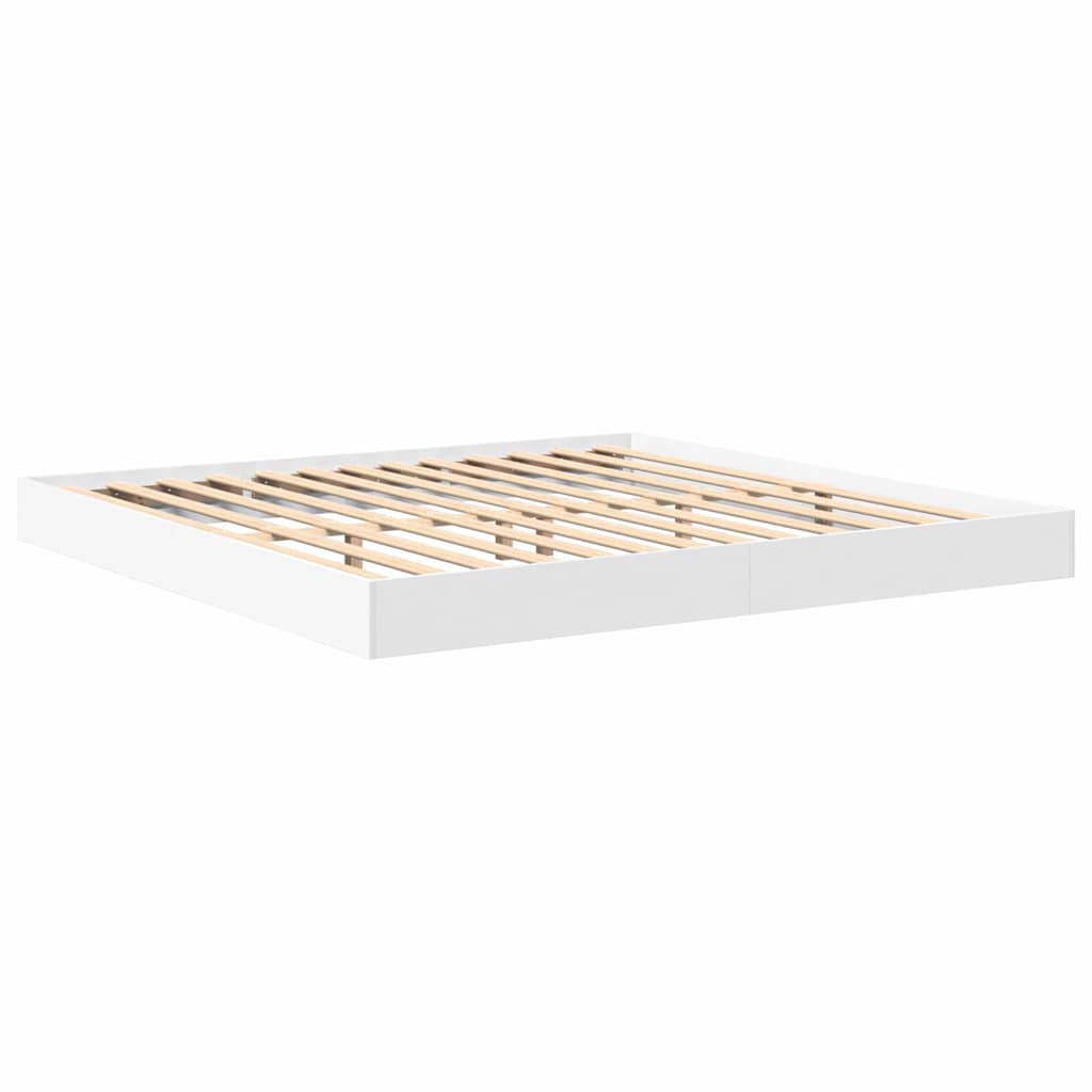 Bookcase Bed with Shelf White 180 x 200 cm Engineered Wood
